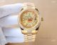 Clone Rolex DayDate Iced Out Watches Yellow Gold Green Dial 40mm (4)_th.jpg